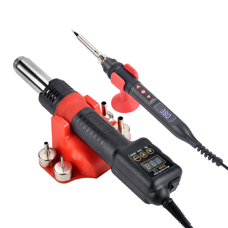 SolderinSoldering Iron Kit 80W LCD Digital Display Adjustable Temperature With Switch Portable iron 220V/110V Welding Tools 908U