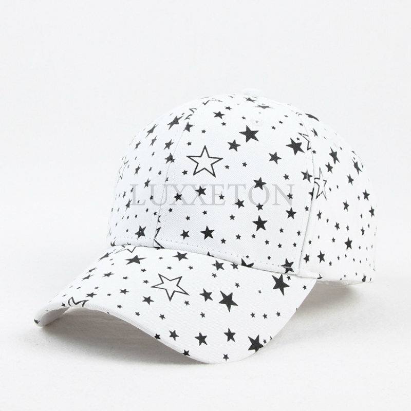 Topi bisbol Casquette motif bintang katun, topi Snapback dapat disesuaikan empat musim 2023 untuk pria dan wanita