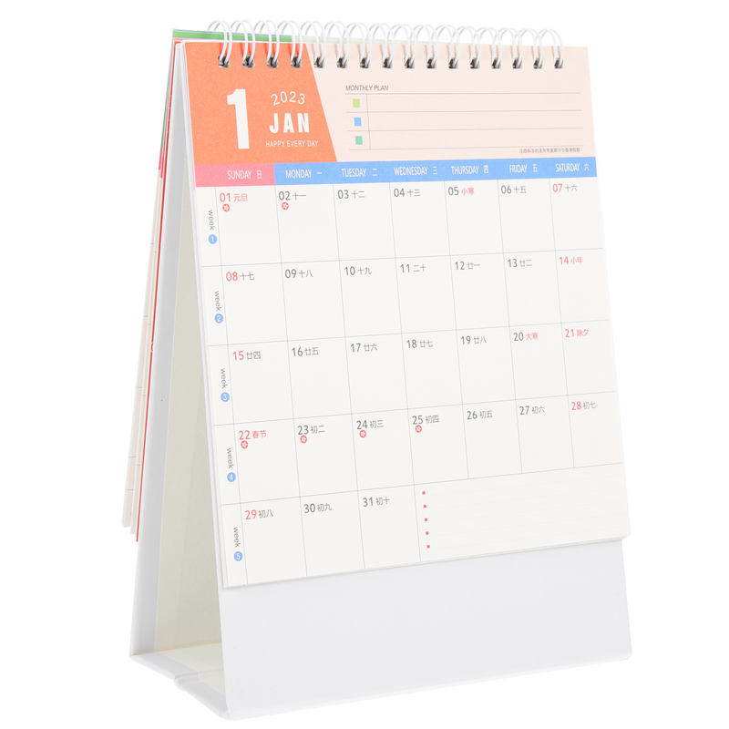 Calendario da tavolo 2 pezzi calendario calendario calendario anno coniglio Desktop adornano