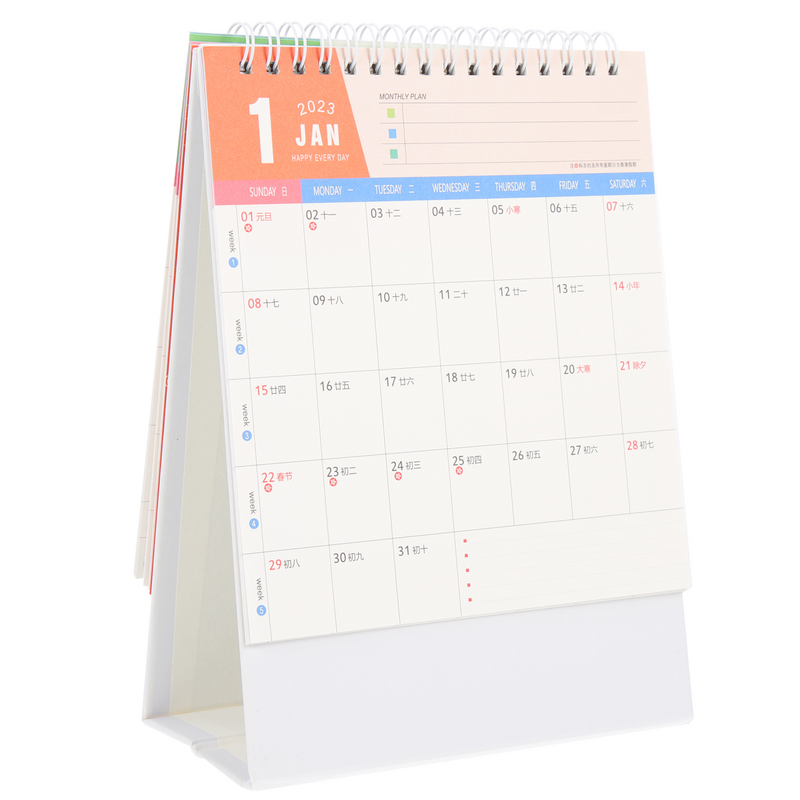 2 stücke Desktop Kalender Kalender Zeitplan Kalender Kaninchen Jahr Kalender Desktop Schmücken