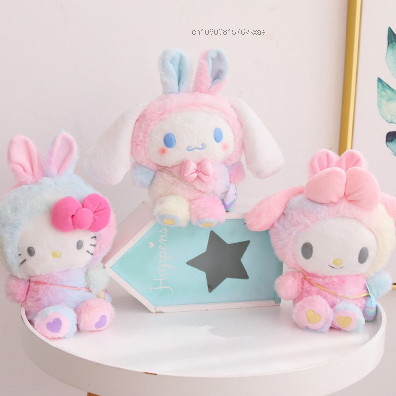 27cm Anime Sanrio Toys Kawaii Cinnamorol Plush Soft Stuffed Animals Doll Plushie Pillow Xmas Gift Kids Party Car Home Decor Y2k