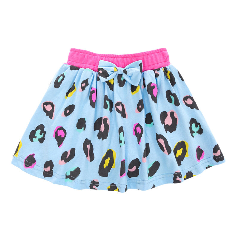 Little Maven Pakaian Bayi Perempuan Musim Panas Rok Lucu Sekolah Lolita Warna Denim Mini Katun Warna Denim untuk Anak-anak 2-7 Tahun