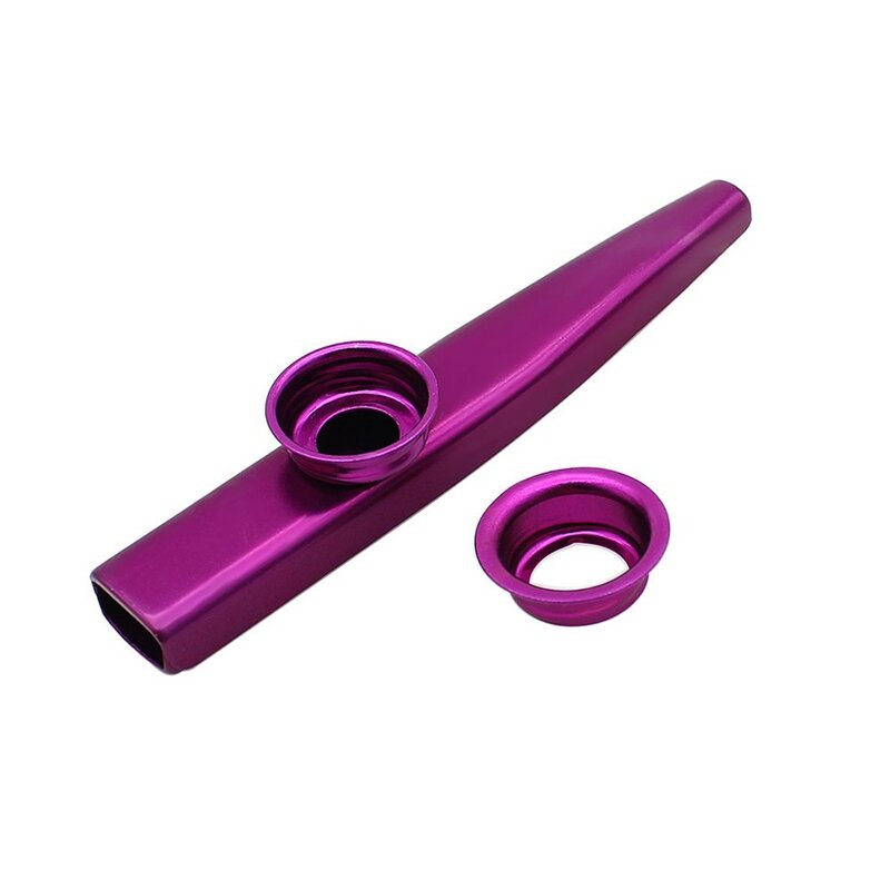 Kazoo-Flauta de diafragma para niños amantes de la música, aleación de aluminio, Metal, 5 unidades