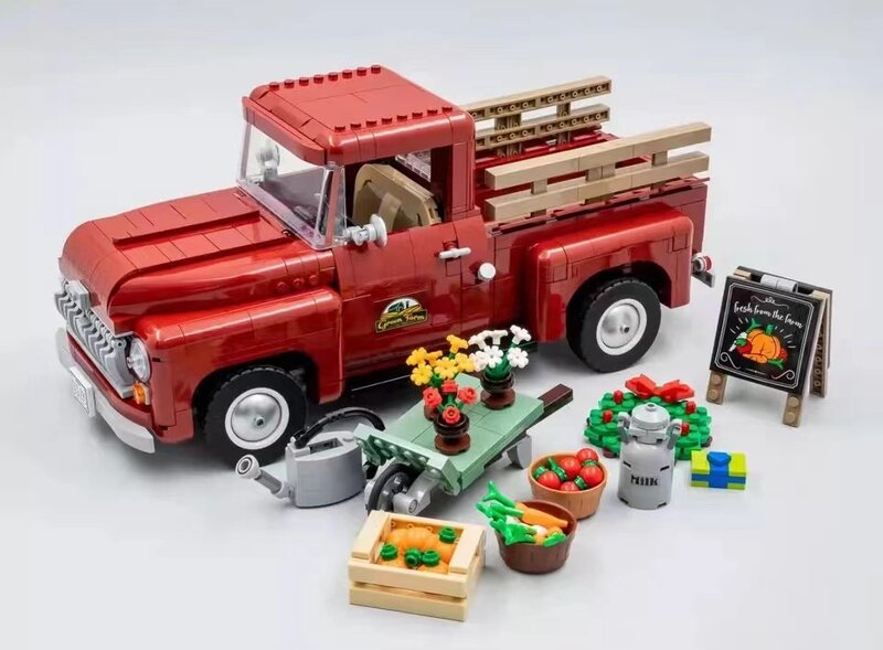 Série criativa 10290 pickup truck 42126 retro raptor modelo de carro técnico blocos 10279 camper carro van blocos brinquedos presente natal