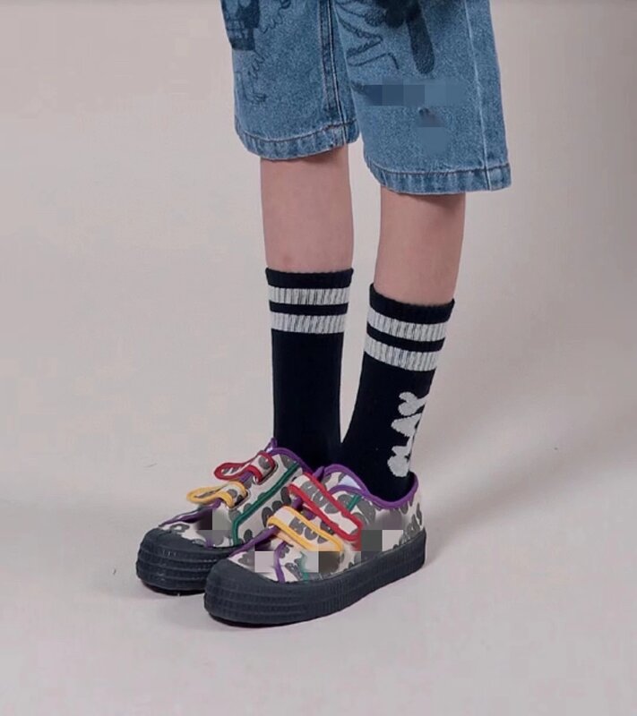 어린이 바닥 양말 브랜드 보보, 새로운 가을 겨울 만화 유아 아기 소녀 무릎 높이 양말 면화 소년 튜브 양말 디자인, 2022