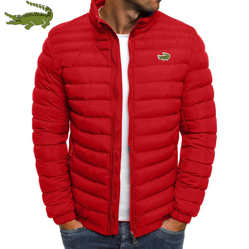 Cartelo Autumn Winter Men's Warm Casual Jacket Lightweight Men's Down Filled Bubble Ski Jacket Quilted Thickening Outdoor Sports
