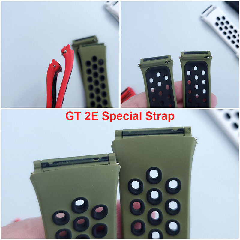 Pulseira estilo oficial de silicone macio para relógio huawei, pulseiras especiais para gtgt2e