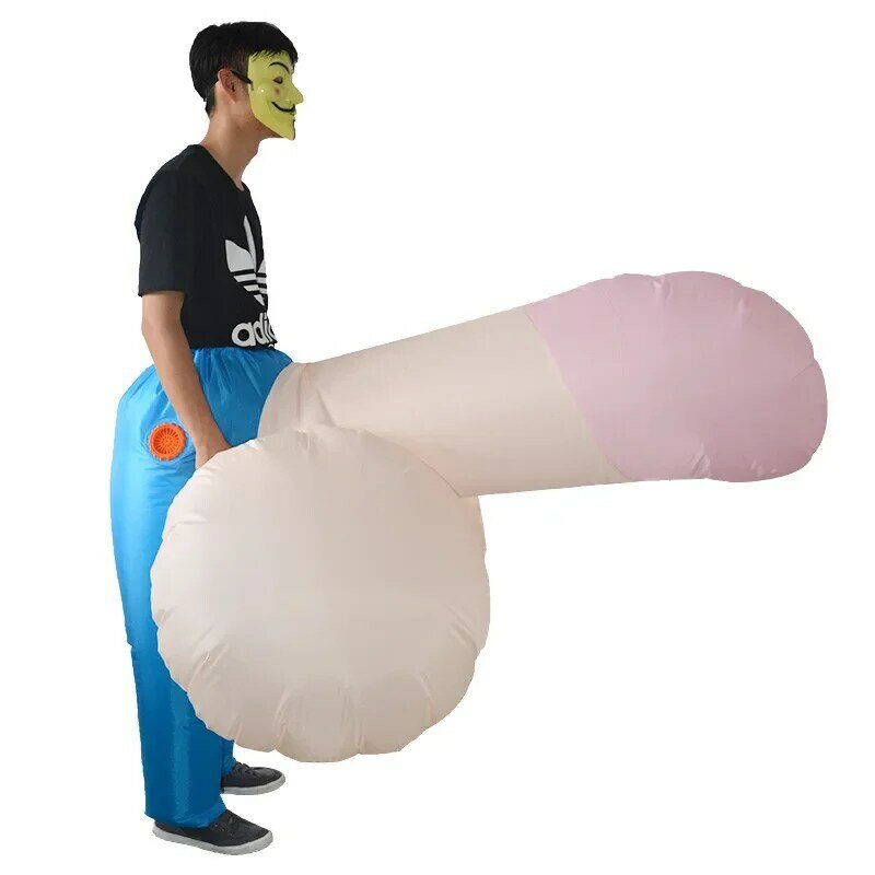 Halloween Costume Sexy Inflatable Cos Penis For Men Women Costumes Dick Jumpsuit Cosplay Props Inflatable Big Bird Penis Clothes