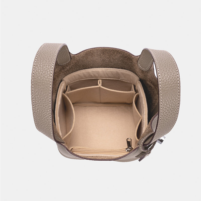 フェルト-女性用化粧品バッグ,ジッパー付きオーガナイザーバッグ,トート用,ピカタン18に適しています