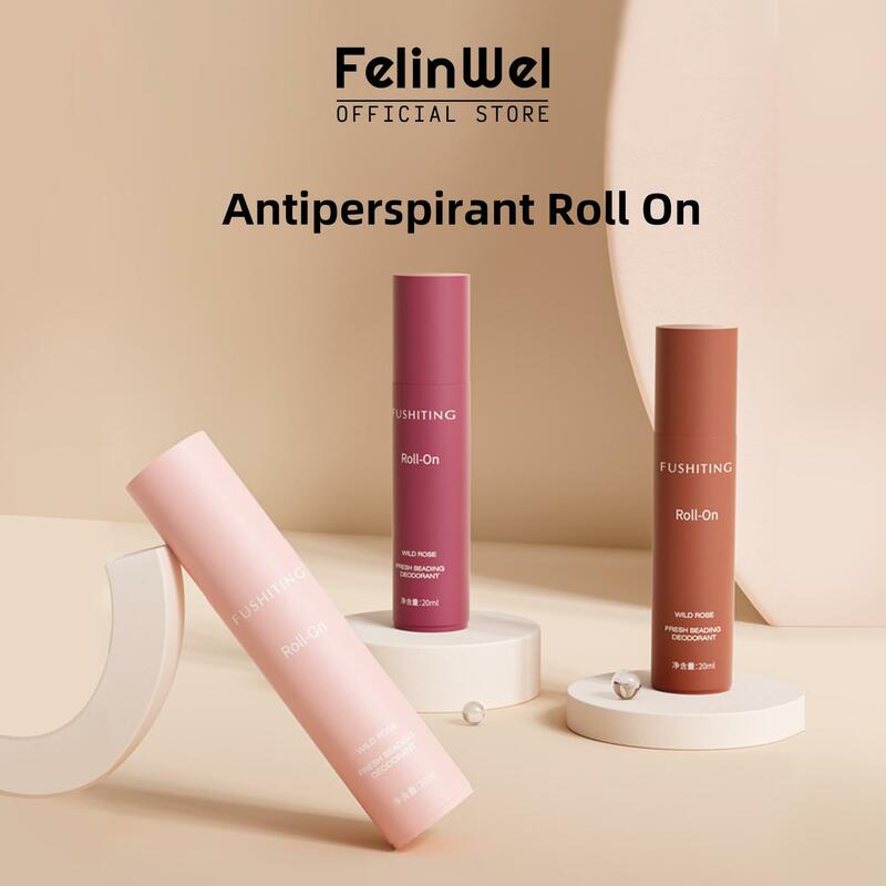 FelinWel-Roll-On Antitranspirante 20ml, Proteção contra o Suor Longlasting e Cuidados com as axilas com 3 Tipos de Fragrâncias