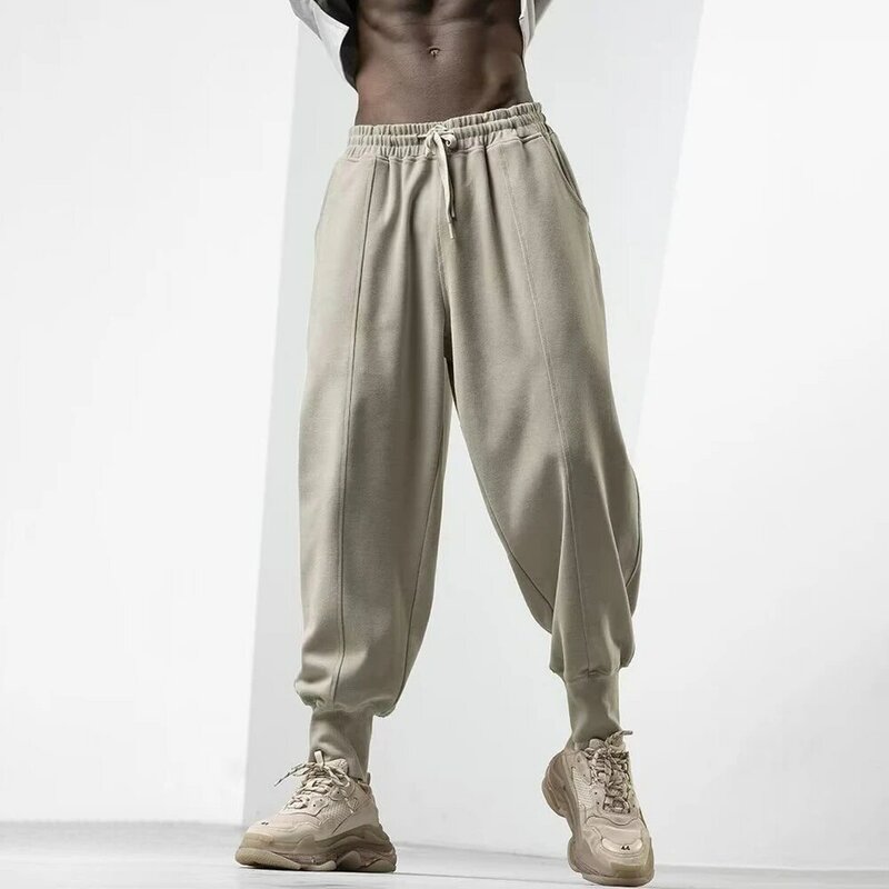 Pantalon de survêtement pour hommes, nouveau Style américain, hip hop, ample, Design, Niche, couleur unie, Harem, salopette décontractée