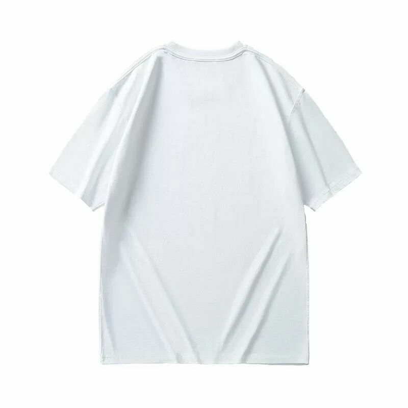 Kaus Katun Wanita Musim Panas 2022 Logo Kustom Kaus Fashion Pasangan Pakaian Jalanan Kasual Atasan Longgar Lengan Pendek untuk Pasangan