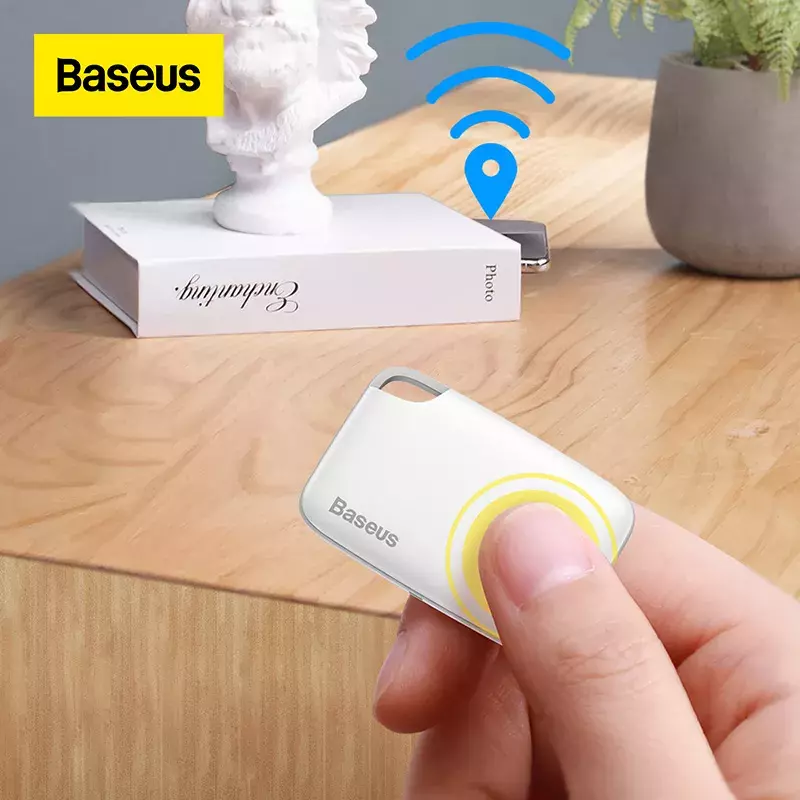 Baseus-تعقب ذكي لاسلكي, جهاز إنذار ضد الضياع العاثر على المفتاح الباحث عن محفظة حقيبة الطفل سجل التطبيق GPS إنذار لمكافحة خسر بطاقة شعار