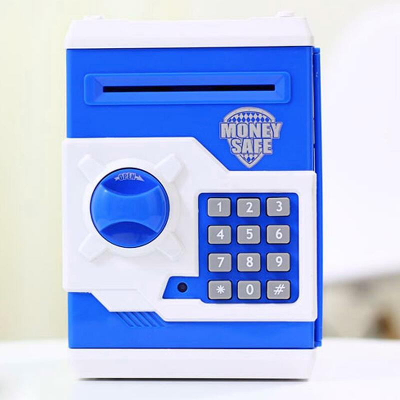 Electronic Piggy Bank กล่องเงิน ATM รหัสผ่านสดเหรียญกล่องปลอดภัยกล่อง Automatic Deposit ธนบัตรของขวัญที่ดีที่สุดสำหร...