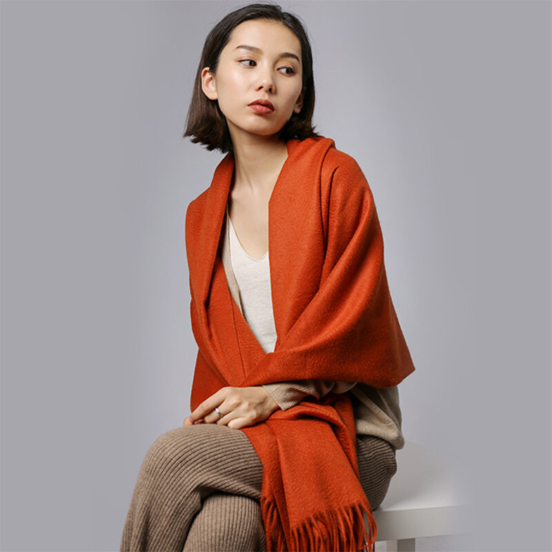 2022 роскошный брендовый кашемировый большой шарф для женщин мягкая Дамская шаль 200*70 см осень-зима настоящая Пашмина новые стили