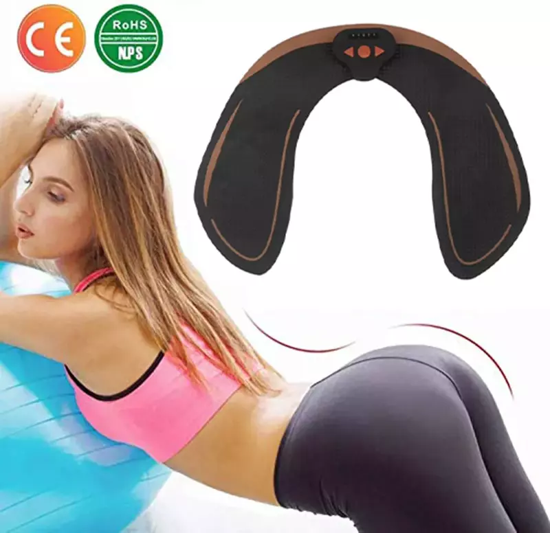 Muscle Stimulator EMS Abdominal Hip Trainer Toner USB Abs Fitness Training Gear Machine Home Gym Weight Loss Body Slimming