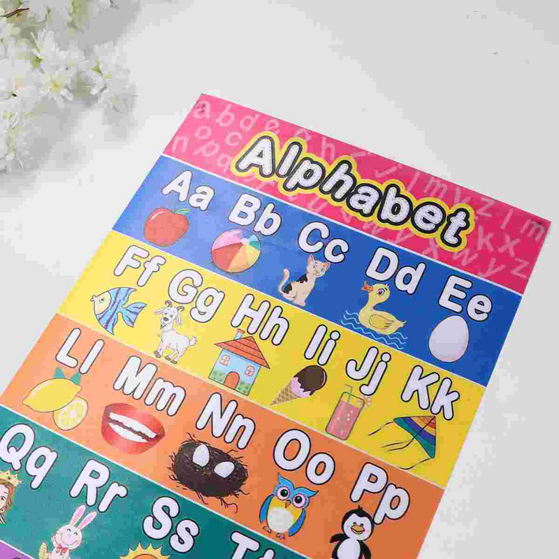 2 szt. Wczesna edukacja plakat alfabet plakat maluch dekoracja pokoju numery plakaty alfabet plakaty do klasy