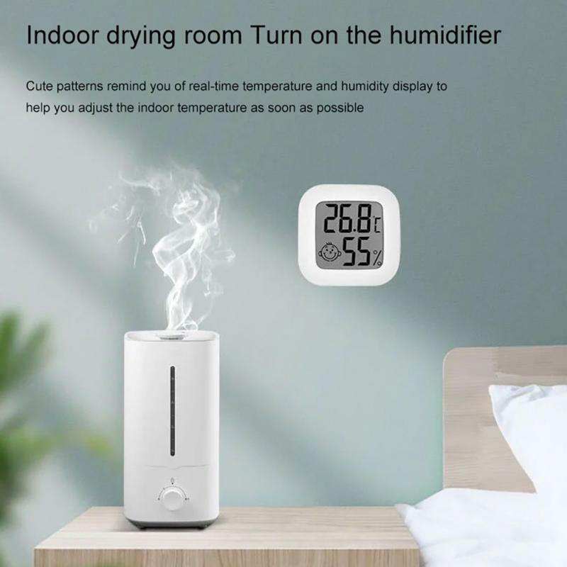 Mini Digital Indoor สะดวกอุณหภูมิและความชื้นเครื่องวัดอุณหภูมิ Hygrometer วัดองศาเซลเซียส/องศาฟาเรนไฮต์วัดอ...