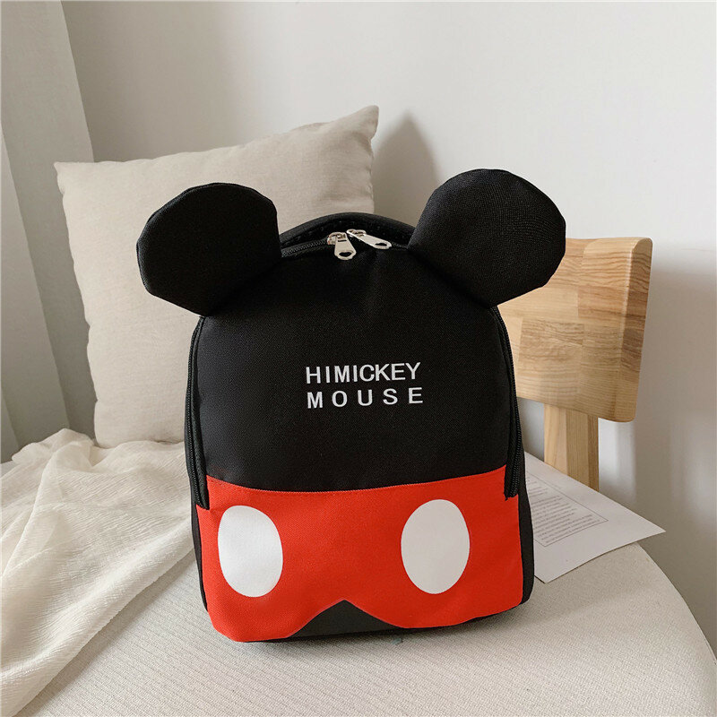 Disney 2022ใหม่การ์ตูน Mickey และ Minnie เด็กชายและเด็กหญิงกระเป๋านักเรียนน่ารักกระเป๋าเป้สะพายหลังแฟชั...