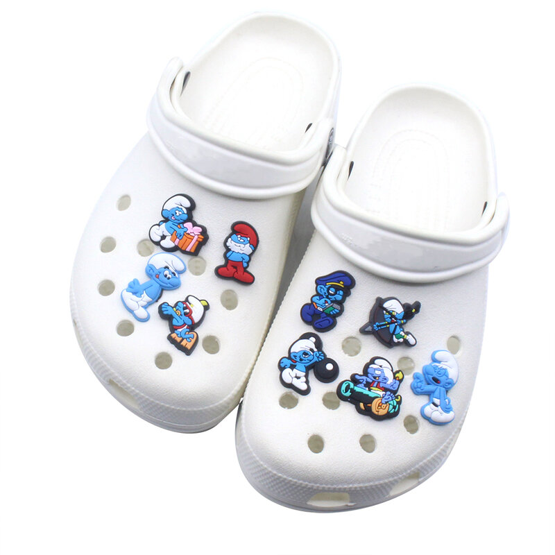 8-16PCS a Set Cartoon Animatio Coffee Shoe Charms accessori fibbia Clog decorazioni braccialetti fai da te Croc Jibz Kids Party Gift