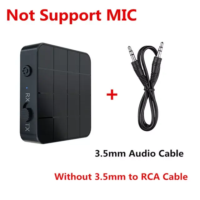 Pemancar Penerima Audio Bluetooth 5.0 AUX RCA 3.5 3.5MM Jack Stereo Musik Adaptor Nirkabel USB Dongle untuk Headphone TV PC Mobil