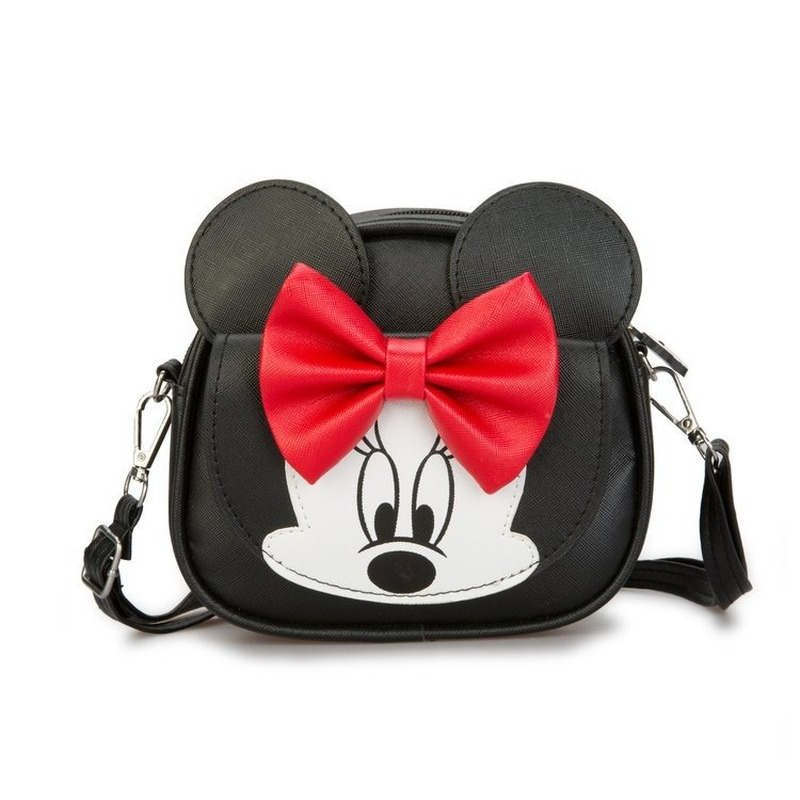 Disney-Cartoon Minnie Coin Purse para crianças, bolsa de ombro fofa, bolsa multifuncional mensageiro, mini meninas, marca de luxo, nova, 2023