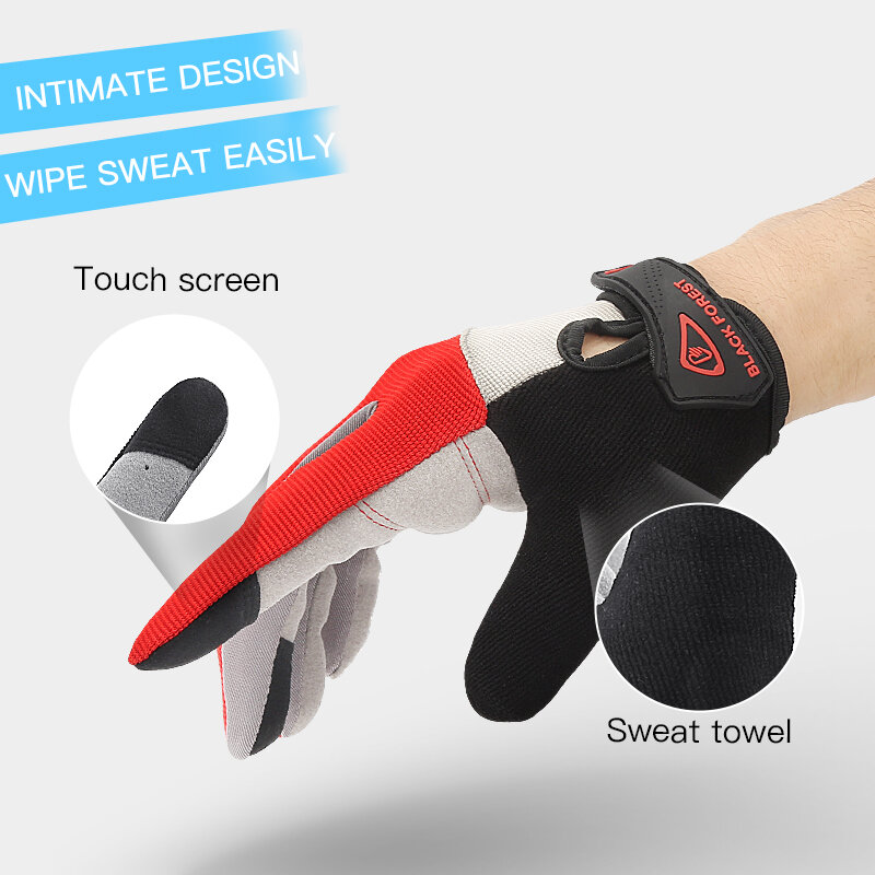 Gants de sport pour moto en plein air pour hommes, pour faire de l'alpinisme, du Fitness, pour tous les doigts, pour écran tactile