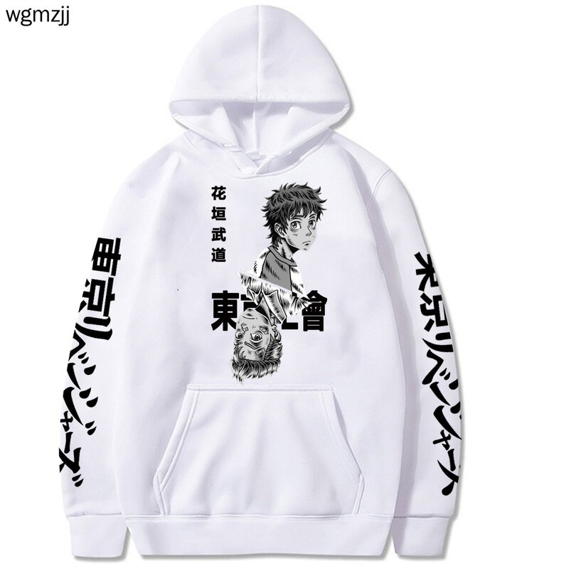 Tokyo Revengers Hoodie Takemichi Hanagaki Print Anime Sweatshirts Long Sleeve Pullover Tops Harajuku Loose Clothes