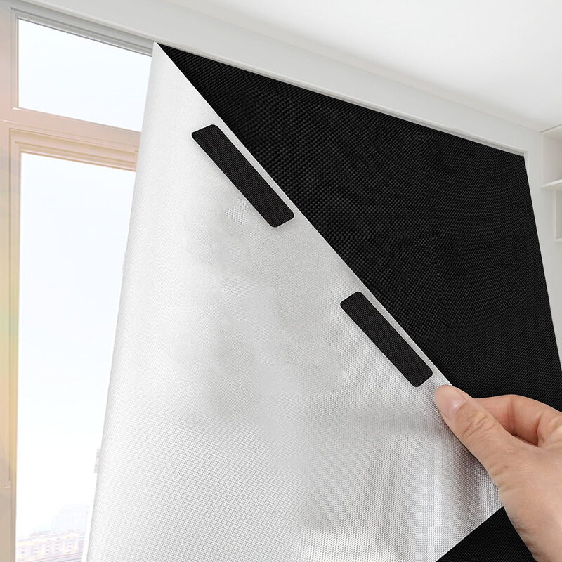 Removable 100% Light Blocking Darkest Window Cloth DIY Total Blackout Glass Privacy Darkening Window Tint Black Window Sticker