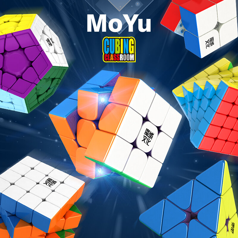 WR MOYU Series การศึกษา Magic Cube คาร์บอนไฟเบอร์สแควร์ปริศนาความคิดสร้างสรรค์ของเล่นสำหรับของขวัญเด็ก