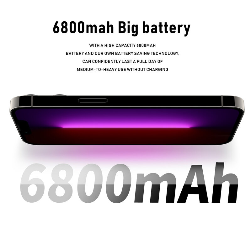 Ponsel Pintar 2022 Versi Global I13 Pro Max 5G 16GB + 1TB 6.7 Inci Seluler 10 Core Jaringan 50MP Ponsel SIM Ganda Tidak Terkunci