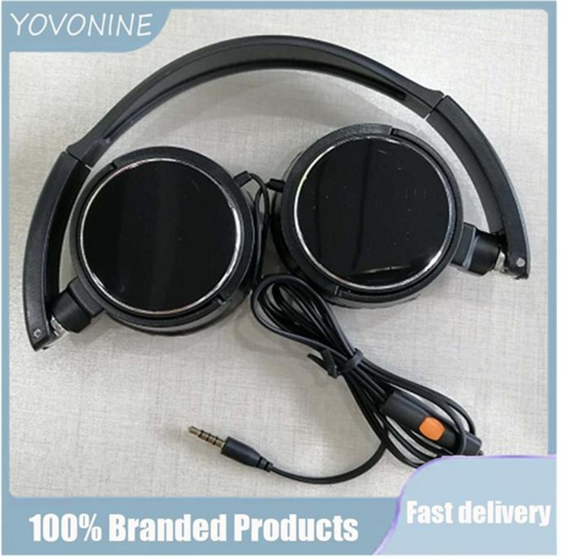 Yovonine universal fones de ouvido com microfone quente dobrável com fio sobre a orelha alta fidelidade estéreo som fone para o telefone móvel