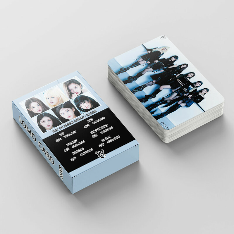 54 pçs/caixa kpop ive lomo cartões o 1th único álbum onze álbum de fotos photocards cartão postal menina grupo k-pop cartões