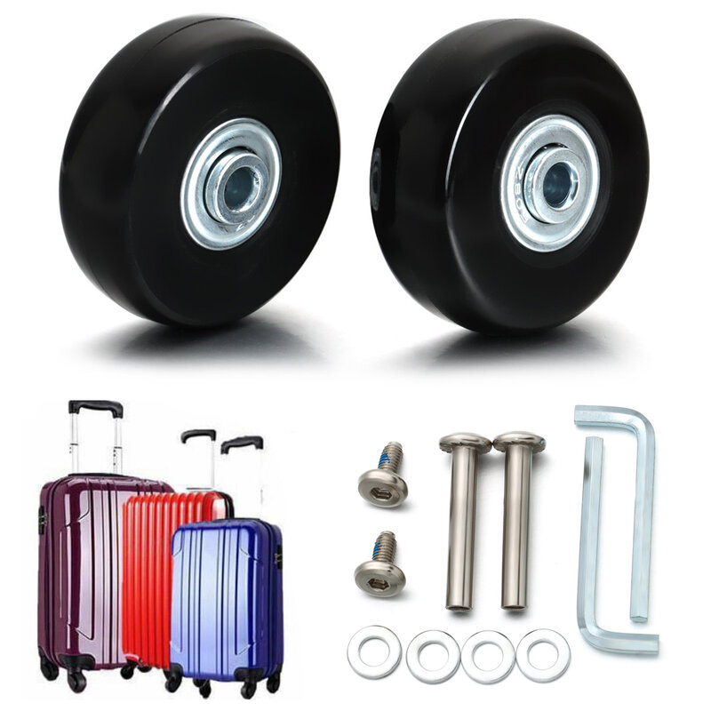 12Pcs/Set Silent Travel Luggage Wheels Replacement Dia40/50/60mm Suitcase Parts Axles Durable Sliding Resistant Flexible Casters