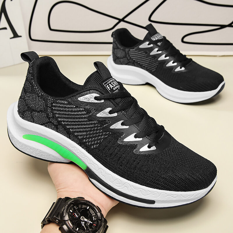 Zapatillas de correr para hombre, zapatos deportivos de diseñador de marca, transpirables, para caminar, tenis atléticos de malla