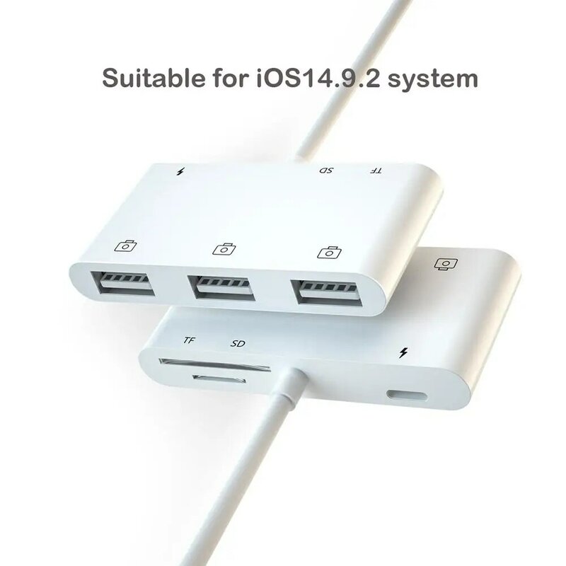 قارئ بطاقة Sd Tf Usb خارجي U القرص ماوس لوحة المفاتيح محول Otg Usb كاميرا محول آيفون ل iOS otg USB SD TF محول