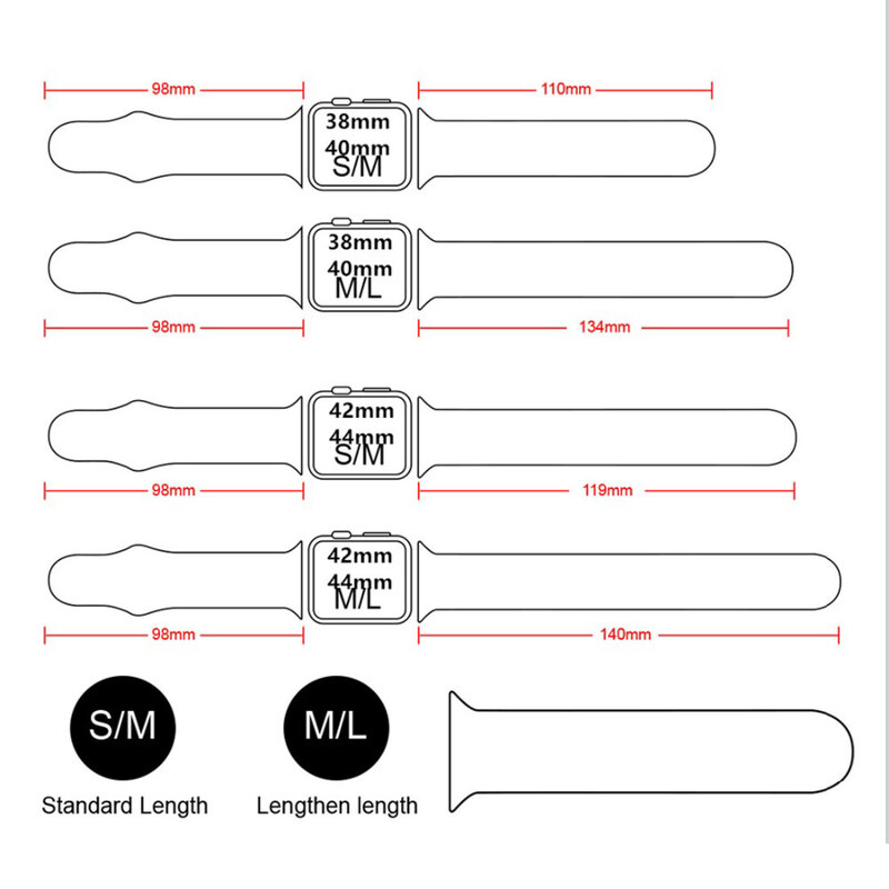 Correa de silicona para Apple Watch, banda de 44mm, 40mm, 45mm, 41mm, 49mm, 42mm, 38mm, 44 45mm, pulsera iwatch Ultra series 7 se 3 4 5 6 8