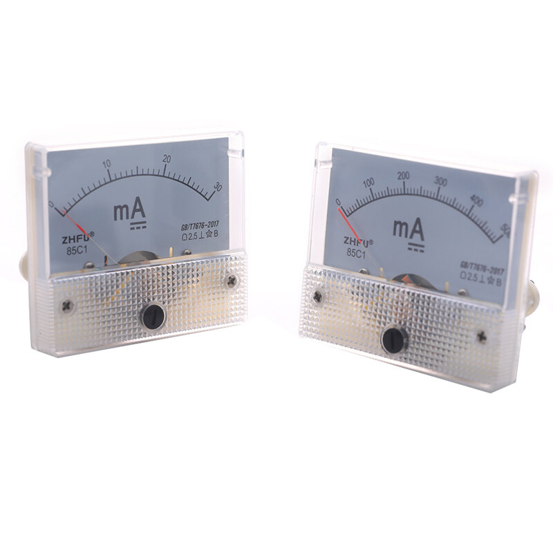 Amperímetro fuerte y duradero DC 0-30mA 0-50mA, corriente de Panel de Medidor de amperios analógica para máquina cortadora de grabado láser CO2