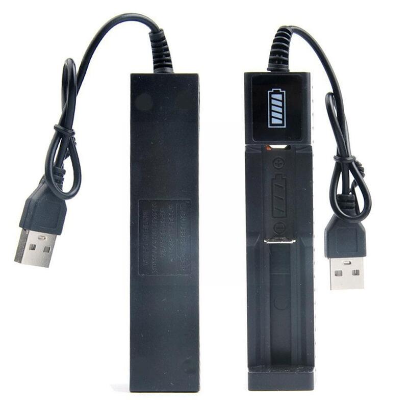 Chargeur de batterie USB universel à 1 emplacement, adaptateur LED, charge aste, Eddie 24.com ion 18650 26650 14500, H2p9