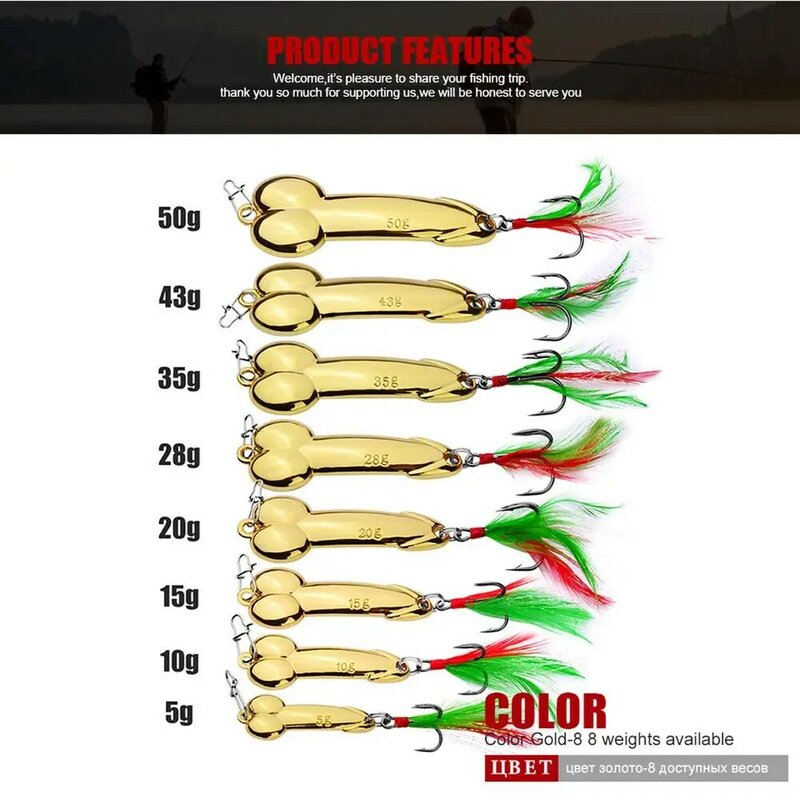 2Pcs Sea Fishing Jigs Casting Spoon Sinking Lures Hard Baits Metal Sequins Bait Sinking Jig Baits With Treble Hooks And Feather
