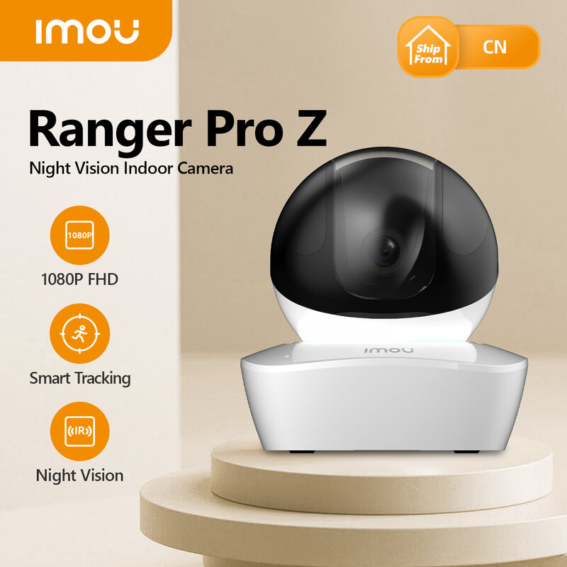 Imou ranger pro-wifi,4mp,IPカメラ,双方向オーディオ,10m,ネットワークカメラ,光学ズーム,ホームモニター