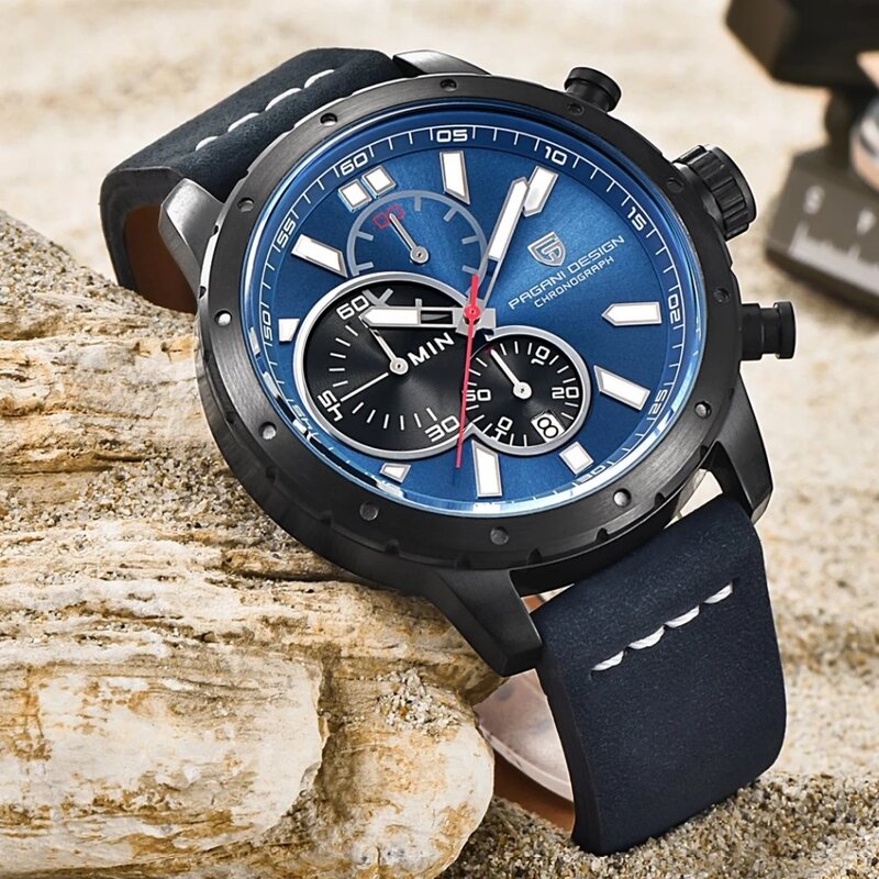 Мужские часы PAGANI, водонепроницаемые спортивные кварцевые часы с хронографом, роскошные брендовые военные наручные часы, мужские часы geneva