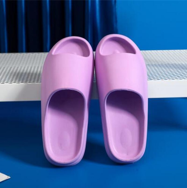 Sandal Musim Panas Sandal Wanita Pria 2021 Sepatu Pantai Kasual Grafiti Sederhana Geser Tebal Platform EVA Mules Anti-selip Sandal Rumah
