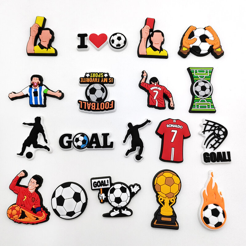 107Pcs/Set Rugby Croc Charms Accessories Sneakers Garden Shoe Charm Decorations Pins Boys Men Basketball Football Wholesale