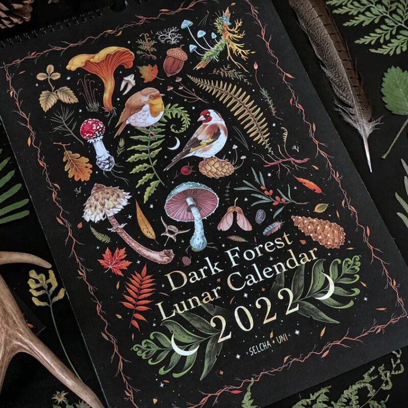 Calendario lunare foresta scura 2022 calendario animale foresta scura