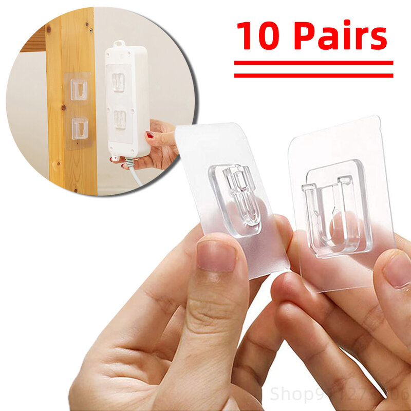 Double-Sided Adhesive Wall Hook on Hangers Stickers Hooks Wall Mount Self Adhesive Hook in the Bathroom For Kitchen Organizer