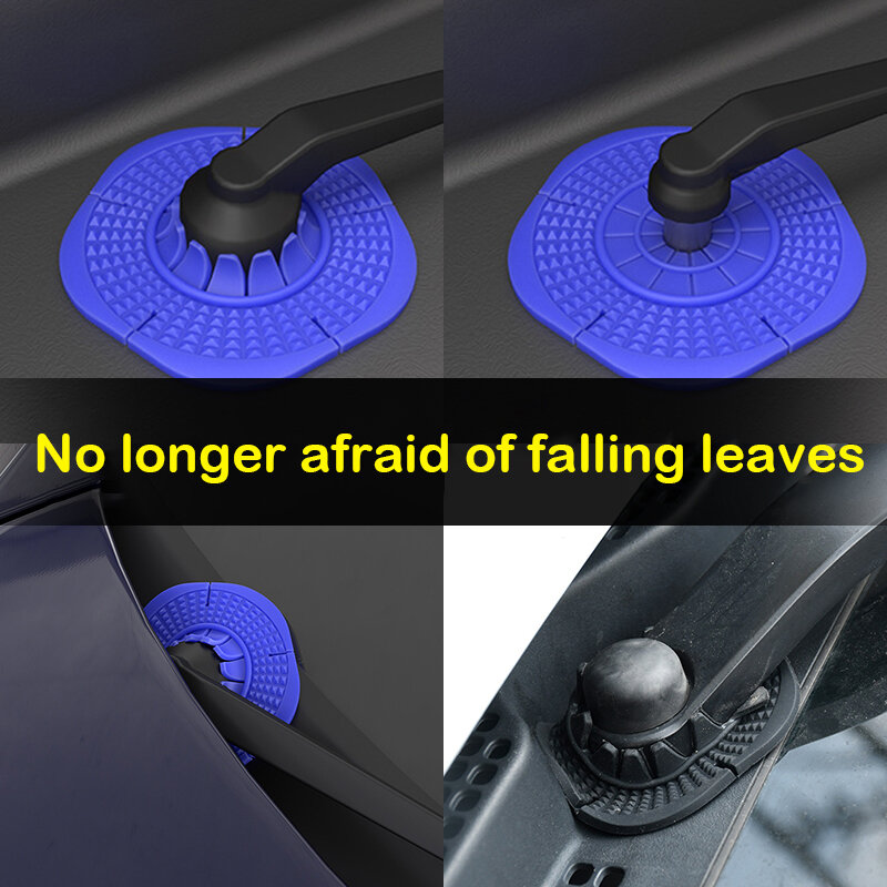 2PCS กระจกรถยนต์ Wiper Arm ด้านล่างป้องกันซิลิโคน Pad ป้องกันเศษ Falling Leaf เป็นรถอุปกรณ์เสริม