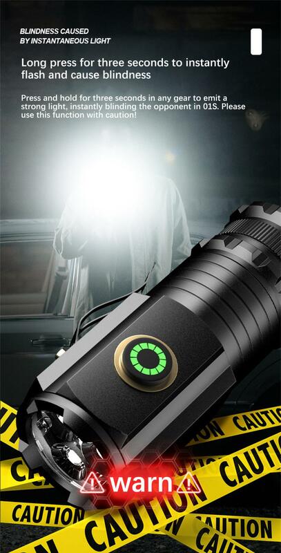 3 LED SST20 Mini LED Flashlight TYPE-C Rechargeable Portable EDC Torch Emergency Camping Lantern with Magnet Use 18350 Battery
