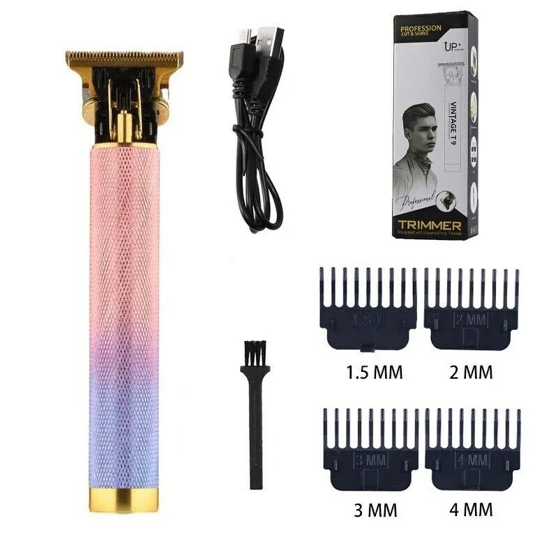 Elektryczny przycinak profesjonalny fryzjer Push akumulator trymer do brody moda bezprzewodowa golarka przenośna maszyna do ścinanie włosów