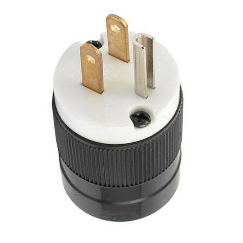 Conector Industrial Americano Nema 5-15P, enchufe macho, conector de autocableado para cable de alimentación 15A 125V, reemplazo de hoja recta